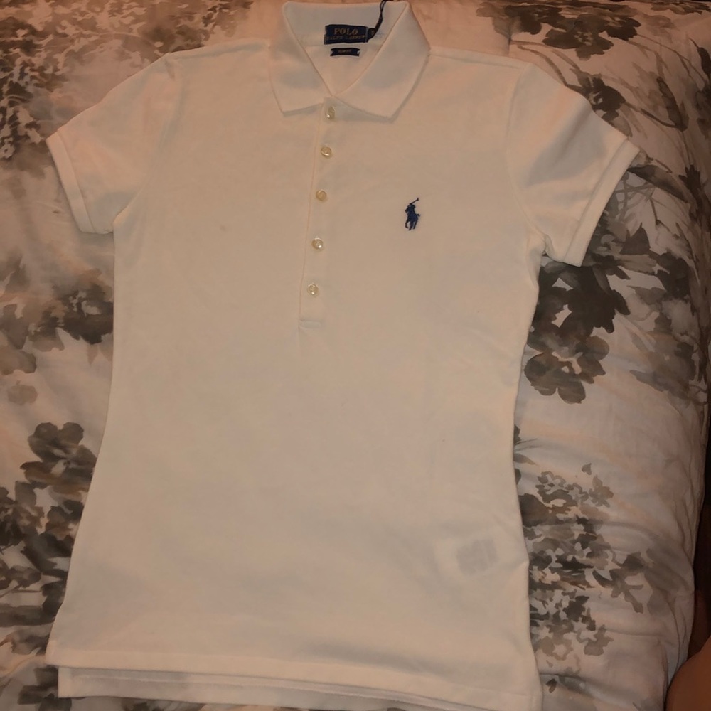 Women’s Polo Ralph Lauren Slim Fit White Polo